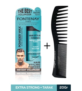 FONTENAY SAÇ ŞEKİLLENDİRİCİ PUDRA TOZ WAX MAT EFFECT MAVI 20GR + ŞEKİL TARAĞI 2'Lİ SET