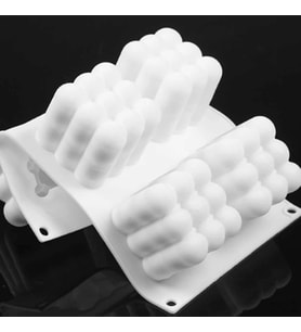 Silikon Kalıp 6 Lı Mum Ve Kek Kalıbı 30X17.5 CM