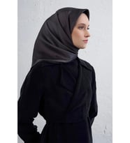 Twill İpek Eşarp -2025/2026 -9402D (Füme)