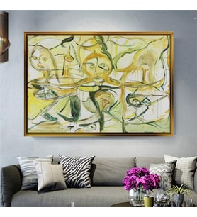 Altın Çerçeveli dekoratif tablo l230 (Gold)