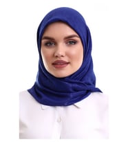 Kofra Desenli Baş Örtü - Lacivert (Karışık)