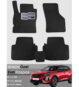 PEUGEOT 2008 ELEKTRİKLİ (2023-2025) Uyumlu EVA Paspas Tam Set–Araca Özel,Oto Paspas