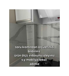 Mat Beyaz Mermer Desenli Doğalgaz Boru Gizleme Aparatı