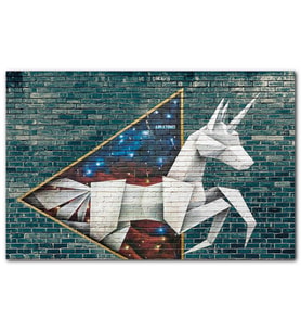 Cakatablo Grafiti Origami Sokak Sanatı Görseli MDF Tablo