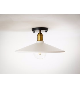 RİOLİGHT RETRO TEKLİ METAL PLOFONYER AVİZE ŞAPKA ÇAPI: 38CM (Siyah)