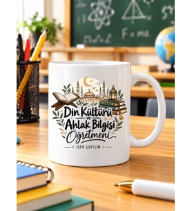 Kişiye Özel Din Kültürü ve Ahlak Bilgisi Öğretmeni Kupası İsimli Öğretmenler Günü Hediyesi