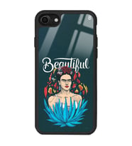iPhone 7 Beautiful Frida Kahlo Tasarımlı Glossy Telefon Kılıfı