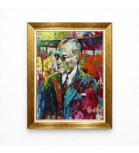 Tablore Modern Sanat Renkli Atatürk Kanvas Tablo Yağlı Boya Efektli Dekoratif Altın Çerçeveli Tablo