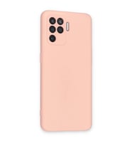 Reno 5 Lite Kılıf Nano İçi Kadife  - Pudra
