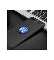 Apple iPhone 8 Plus Uyumlu Kılıf Zore Ravel Silikon Kapak (Siyah-Mavi)