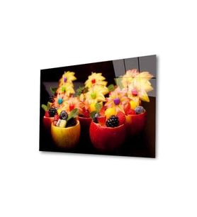 Miyrem Glasses Collection -A1^#  Meyveler Cam Tablo (Çok Renkli)