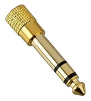 6.3 mm Erkek To 3.5 mm Dişi Çevirici Dönüştürücü Jak Adaptör Gold Bakır Kaplama