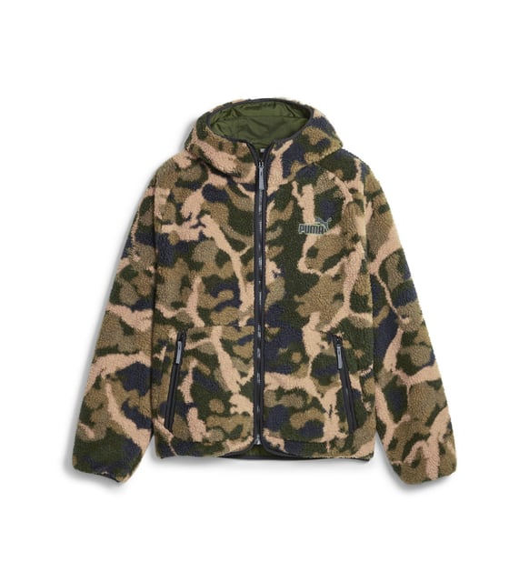 Puma Sherpa Hooded Aop Jacket Erkek Günlük Mont 67538431 Haki