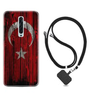 Oppo Reno 2Z 4 Lite 4 Pro 5 6 7 A31 Kılıf Boyun Askılı Silikon Şanlı Türk Bayrağı 2 1317
