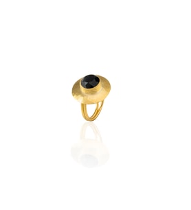 Kadir Jewellery 22 Ayar Altın Kaplama Zirkon Taşlı Kadın Vintage Yüzük