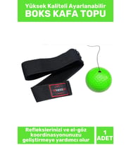Premium Kaliteli El Göz Koordinasyon Refleks Geliştirici Ayarlanabilir İpli BOKS ANTRENMAN KAFA TOPU