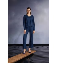 Gleymor Erkek Dantelli ve Bağcık Detaylı Pijama Takımı