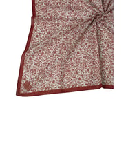 Mim Prime Pamuk Çiçek Desenli Eşarp 90x90 cm (Bordo)