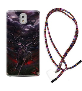 Samsung Note 3 4 5 8 9 20 Ultra 10 Lite Kılıf Boyun Asklı Rasta Silikon Dark Deer 1786