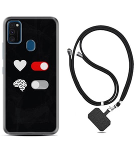 Samsung M21 M22 M23 M30 M31S M32 Kılıf Boyun Askılı Silikon Love Brain 1722
