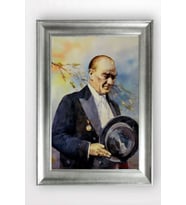Gümüş Çerçeveli Atatürk Tablo a99