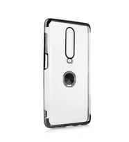 Xiaomi Poco X2 Kılıf Gess Kenarları Renkli Yüzük Aparatlı Kılıf (Siyah)