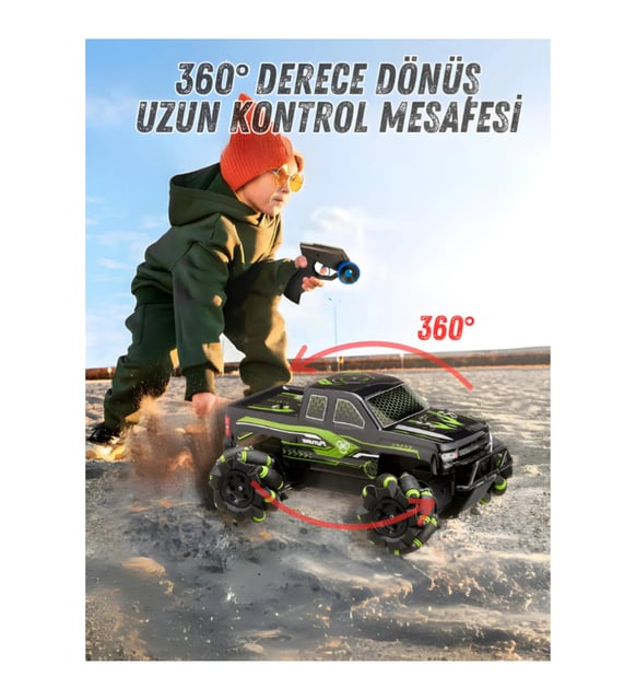 Tornado Uzaktan Kumandalı Işıklı Drift Arabası 4x4 Akrobat Off