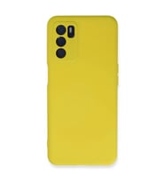 Oppo A16 Kılıf Nano içi Kadife Silikon - Sarı