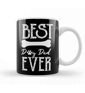 Best Dog Dad Ever Funny Dog Kupa Bardak Porselen