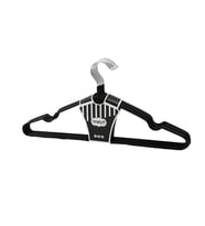SİYAH 10PCS SİLİKON KAPLAMALI METAL ELBİSE ASKISI (5365)