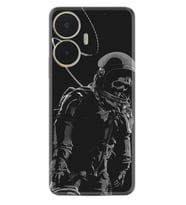 Realme C55 Kılıf Silikon Desen Özel Seri İskelet Astronot 1613