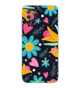 PrintiFy Samsung Galaxy A02s ile Uyumlu Retro Color 1  Kamera Korumalı Şeffaf  Kılıf