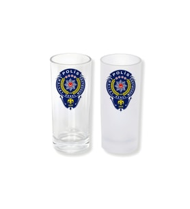 Ghostbastır Design Polis Armalı Buzlu / Buzsuz Seçenekli Rakı Bardağı – 1 Adet Şık Sunum Bardağı 025