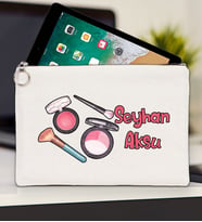 BK Gift Kişiye Özel İsimli-1 Tablet Çantası 30x21cm(12 Renk Seçeneği), Ipad Çantası, Baskılı Tablet Kılıfı (Ham)