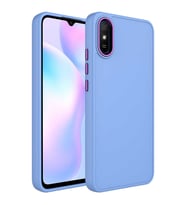 Xiaomi Redmi 9A Kılıf Luna Dışı Soft Yumuşak İçi Kadife Kılıf (Lila)