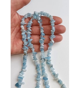 Doğal Akuamarin Kırıktaş Dizi - 80 cm.