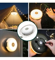 2’si 1 Arada 5 Farklı Işık Modlu Gün Işığı Şarjlı Kamp Lambası ve Makaralı 10 Metre Peri LED Işık – Su Geçirmez Mıknatıslı Aydınlatma Feneri (5680)