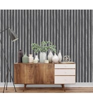 Lambiri Panel Ahşap Duvar Çıtası Desenli Vinil Duvar Kağıdı 5,30 M² (Karışık)