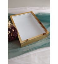 30x40 Cm Gold Renk Pleksi Kaplı Fotoğraf Bölümsüz Anı Çerçevesi! İsimsiz Ledli! Ayna Çerçeve!(Fotoğraf Hediye)