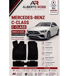 MERCEDES C SERISI W206 2022 - 2026 Araca Özel Kauçuk 3D Profesyonel Oto Paspası