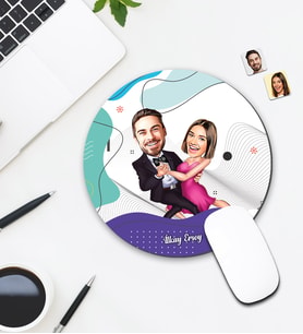 Kişiye Özel Karikatür Çift Tasarımlı Mouse Pad 111