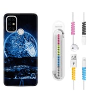 Casper E30 F20 X20 Kılıf Kablo Koruma Spiral Silikon Mavi Gece 1605
