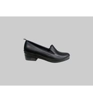 CASTLE BLACK CB-24553 KADIN DERİ HAFİF TOPUKLU COMFORT AYAKKABI SİYAH