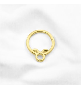 Glorria Altın Boğa Burcu Halka Helix Piercing