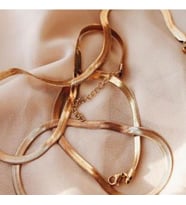 İTALYAN EZME ZİNCİR ROSE ÇELİK ÜZERİ ALTIN KAPLAMA 40+6 CM KOLYE GARANTİ BELGELİ