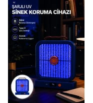UV Işıklı Şarj Edilebilir Sinek Yok Edici Elektrikli Lamba Mavi