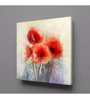 PEMBE ÇİÇEK BUKETİ KANVAS TABLO 110x110cm (Karışık)