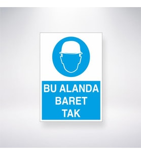 Bu Alanda Baret Tak 21x35 Arkası Yapışkanlı Levha