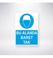 Bu Alanda Baret Tak 21x35 Arkası Yapışkanlı Levha