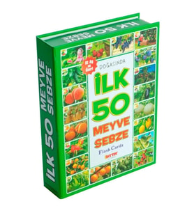 Bebeğimin İlk 50 Meyve Eğitim Seti - Bebek Gelişim Oyuncağı (Beyaz)